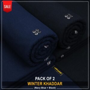Winter Khaddar Pack Of 2 (Navy Blue+Black)