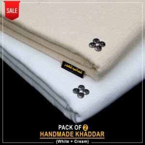 Handmade Pack Of 2 (White+Cream)
