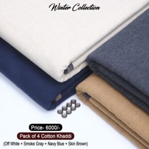 PACK OF 4 (Off White+Smoke Gray+Navy Blue+Skin Brown) BK-210