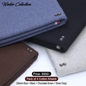 PACK OF 4 (Denim Blue+Black+Chocolate Brown+Silver Gray) BK-212