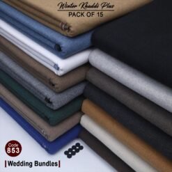 Pack Of 15 (Suits) Cotton Khaddi (Wedding Bundle) KK-853